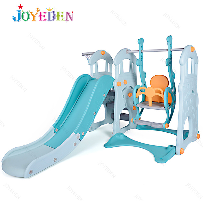 Manufacturer Popular Cheap Playground Baby Slide and Swing Set Plastic Indoor Door for Home Use 4 in 1 Juegos Para Ninos JOYEDEN