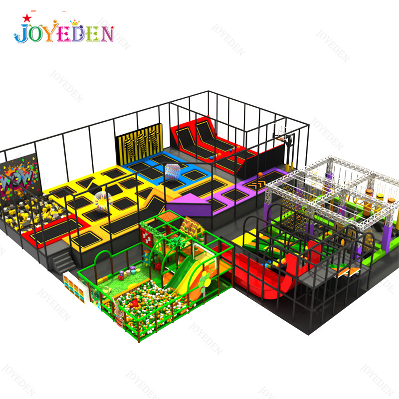 Customized Colorful Commercial Amusement Park Indoor Playground trampoline jumping park equipment for children and adults