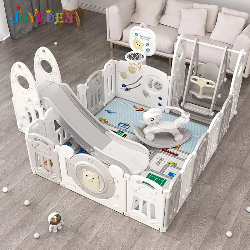 Hot sale kids slide games play area Indoor Portable Safety Foldable Plastic playpen for baby fence