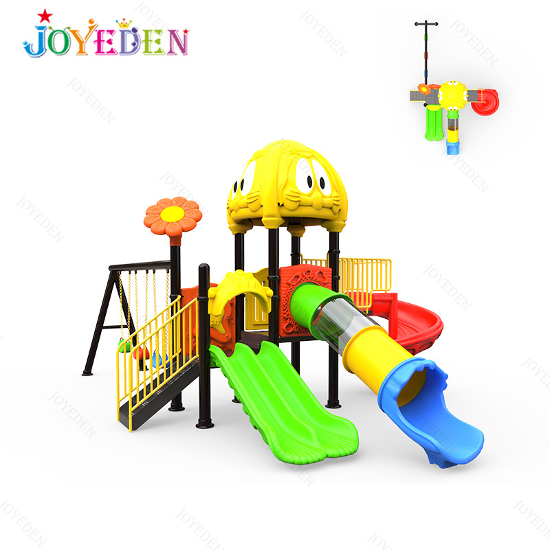 Newest design kindergarten playground amusement park equipment outdoor swing and slide set outdoor for kids