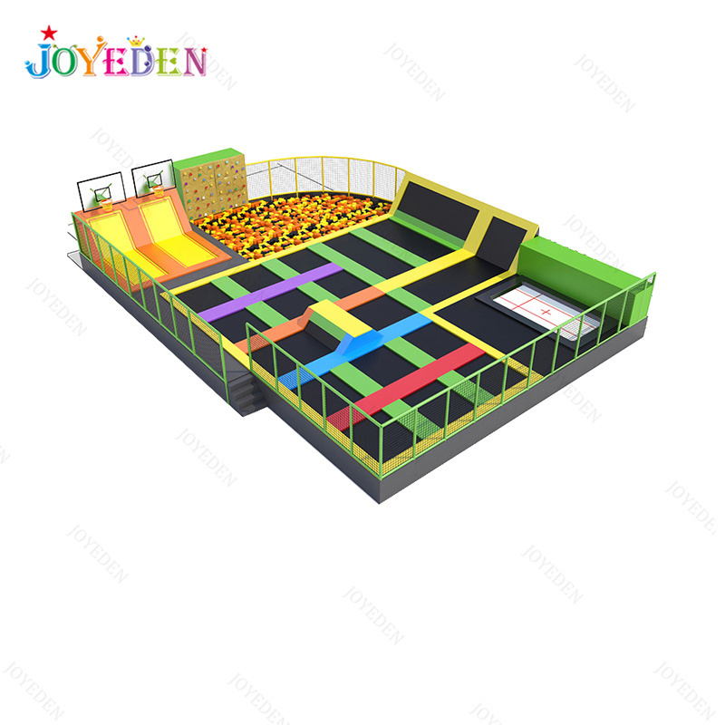 Customized Colorful Commercial Amusement Park Indoor Playground trampoline jumping park equipment for children and adults