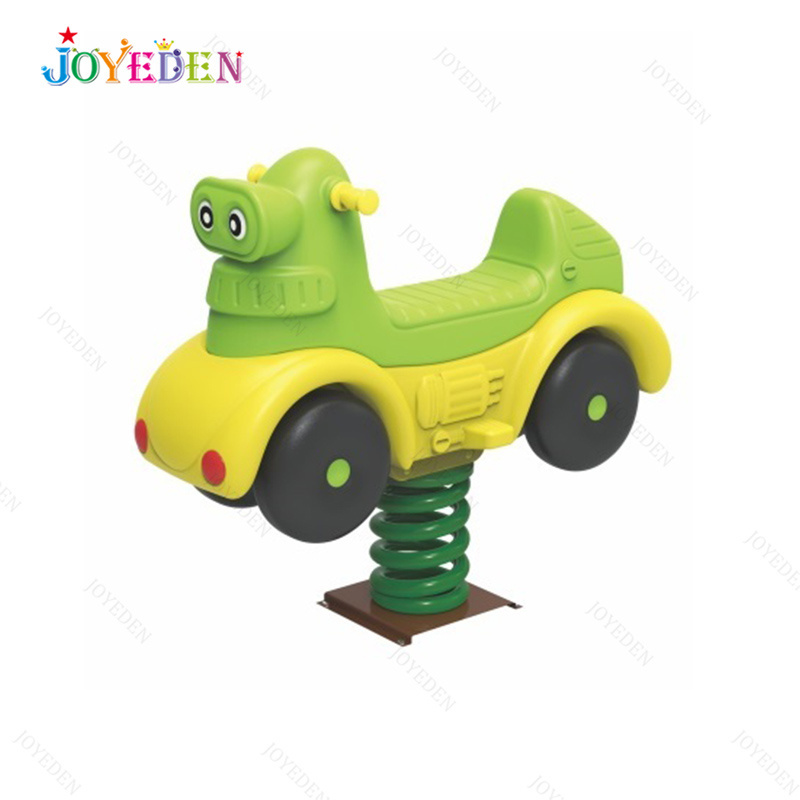 Cartoon Kids Amusement Spring rider plastic Outdoor playground rocking horse for sale