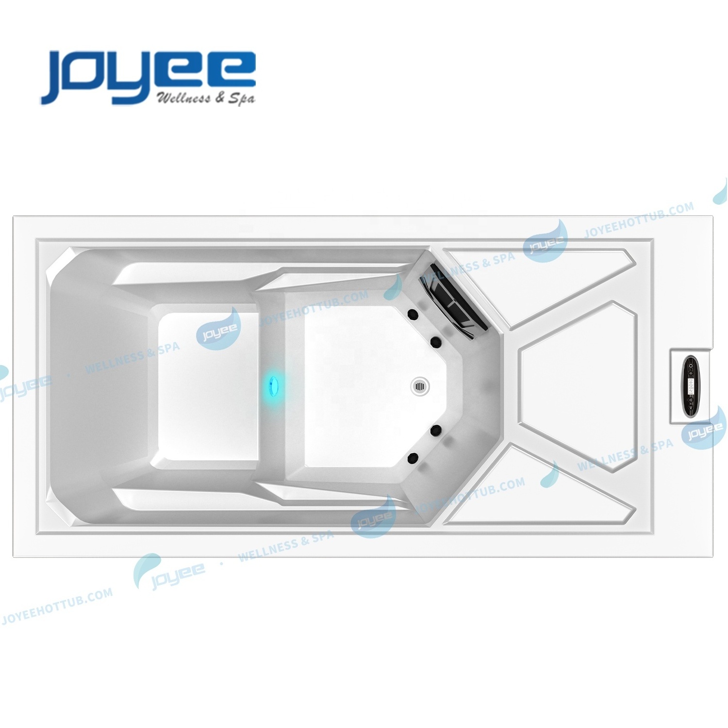 JOYEE Modern Cold Plunge Massage Spa Tub 1-2 Seats Outdoor Luxury Relax Hydro Whirlpool Spa Pools