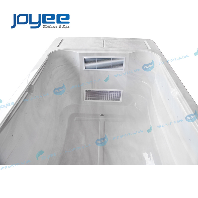 JOYEE factory cheap price outdoor acrylic pool 8 persons hydro endless swim spa balboa exercise swimming pool inground