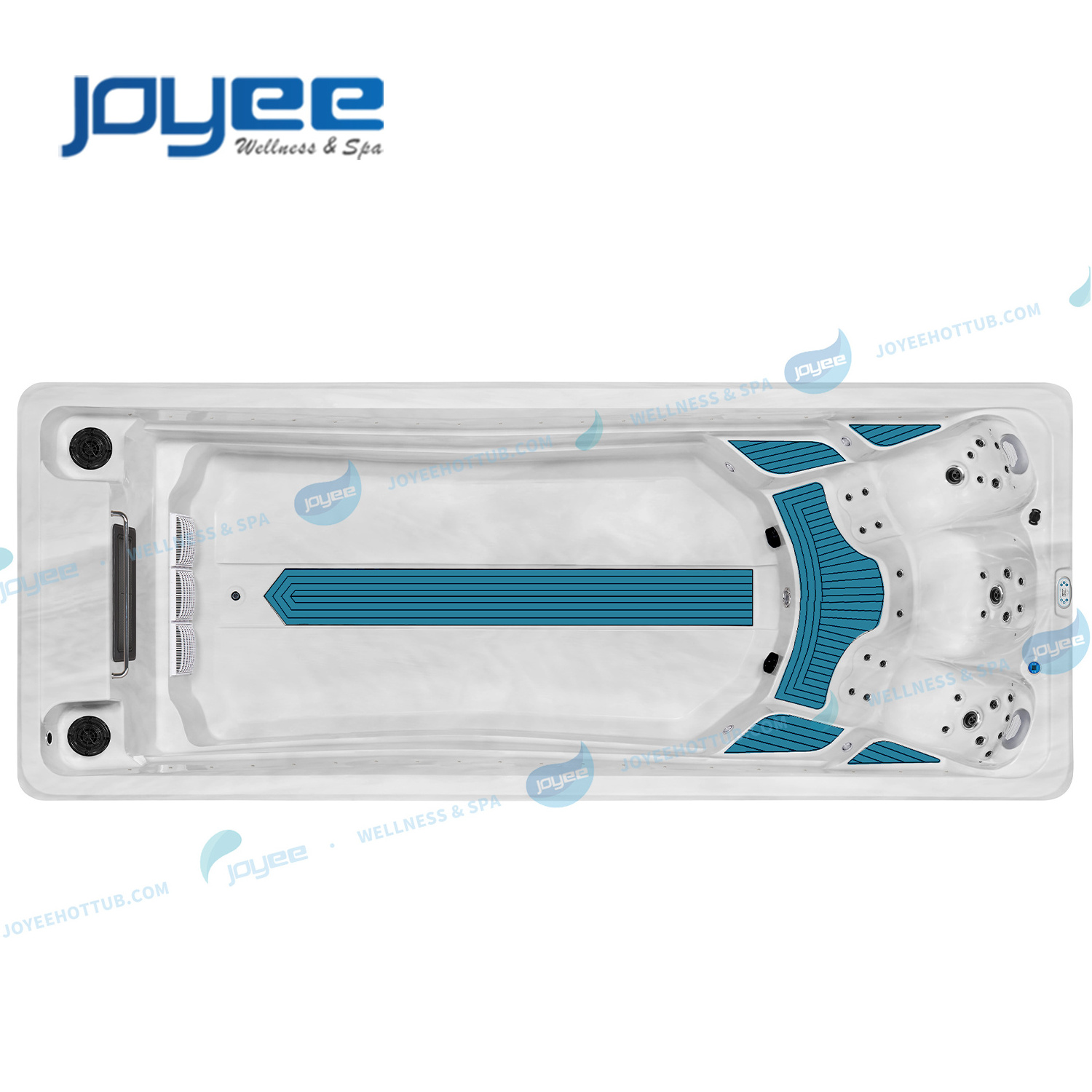 JOYEE hot sale 5.9m acrylic counterflow endless pool indoor outdoor hydro massage swimming pool infinity swim spa