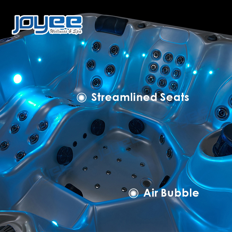 JOYEE Home 6 person garden design jaccuzi bubble jets acrylic massage whirlpool jakuzi outdoor spa Pool hot tub for 6 person