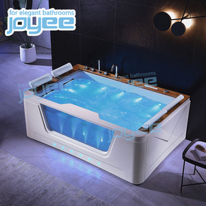 JOYEE indoor tub with spas function/acrylic 2 sided skirt bathtub whirlpool apollo massage freestanding SPA bath tub