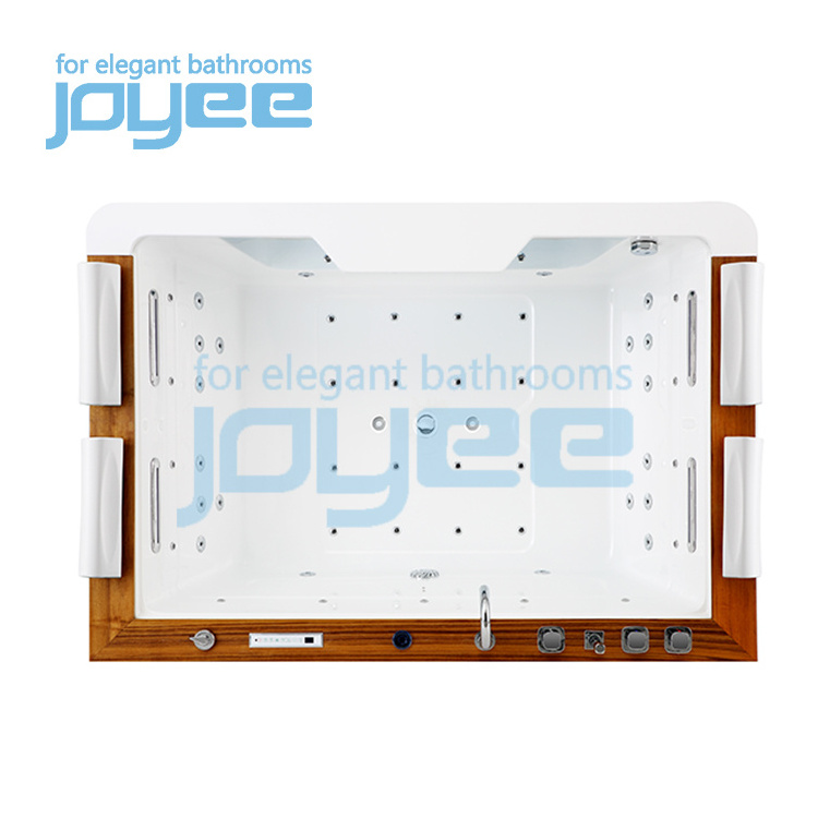 JOYEE indoor tub with spas function/acrylic 2 sided skirt bathtub whirlpool apollo massage freestanding SPA bath tub