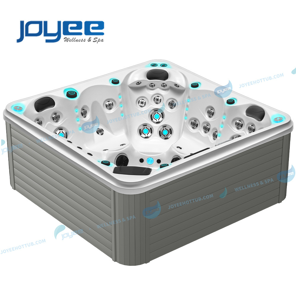 JOYEE whirlpool outdoor spa hot tub with jacuzzier bathtub massage portable pedicure us balboa spa tub with led jets bluetooth