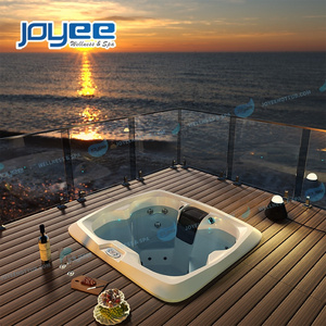 JOYEE yacuzzi exterior triangle hot tub spa jacouzi function outdoor jakuzi spa for 4 people garden use outdoor whirlpool tub