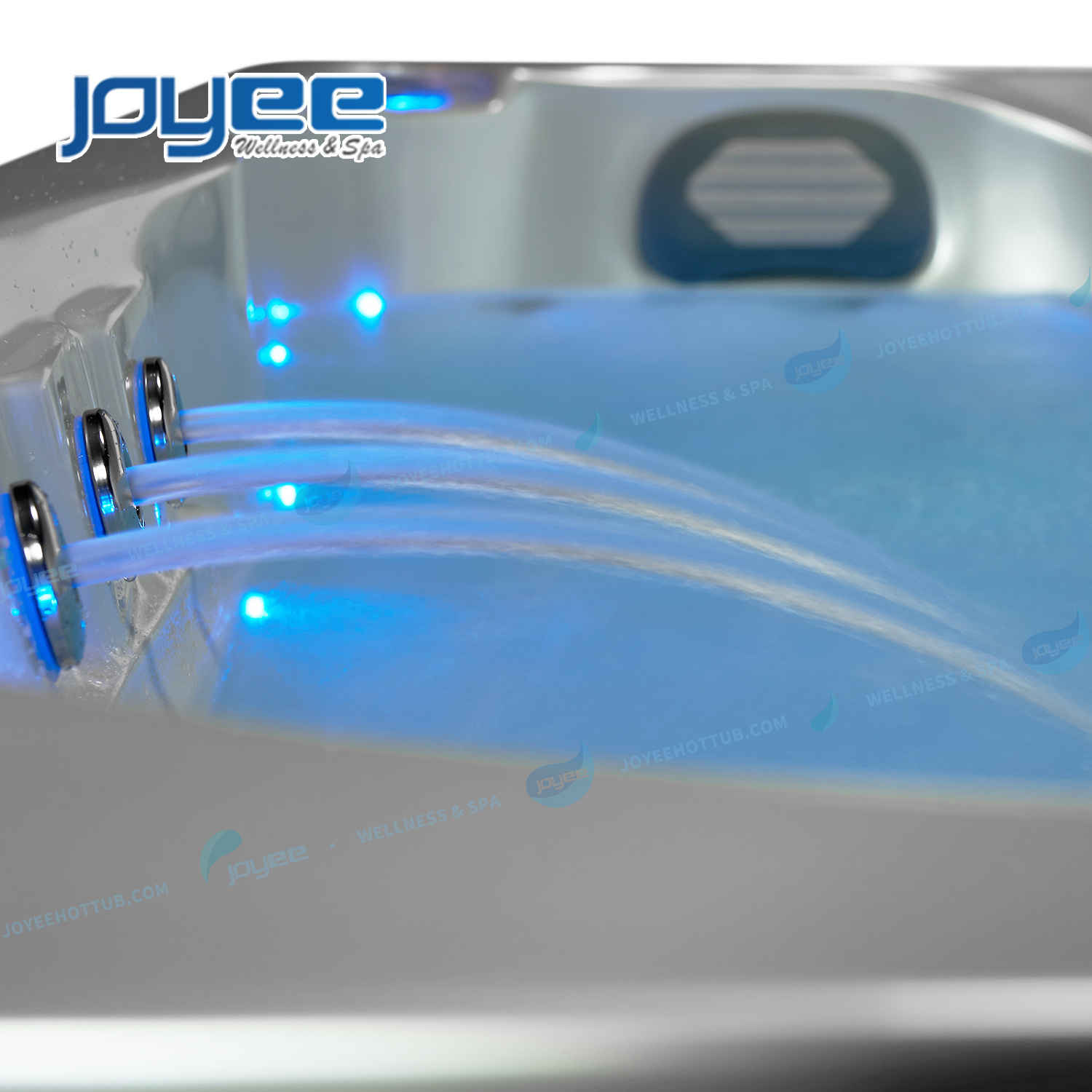 JOYEE 2 3 person small size balcony soaking outdoor indoor freestainding solid acrylic spa balboa hot tub