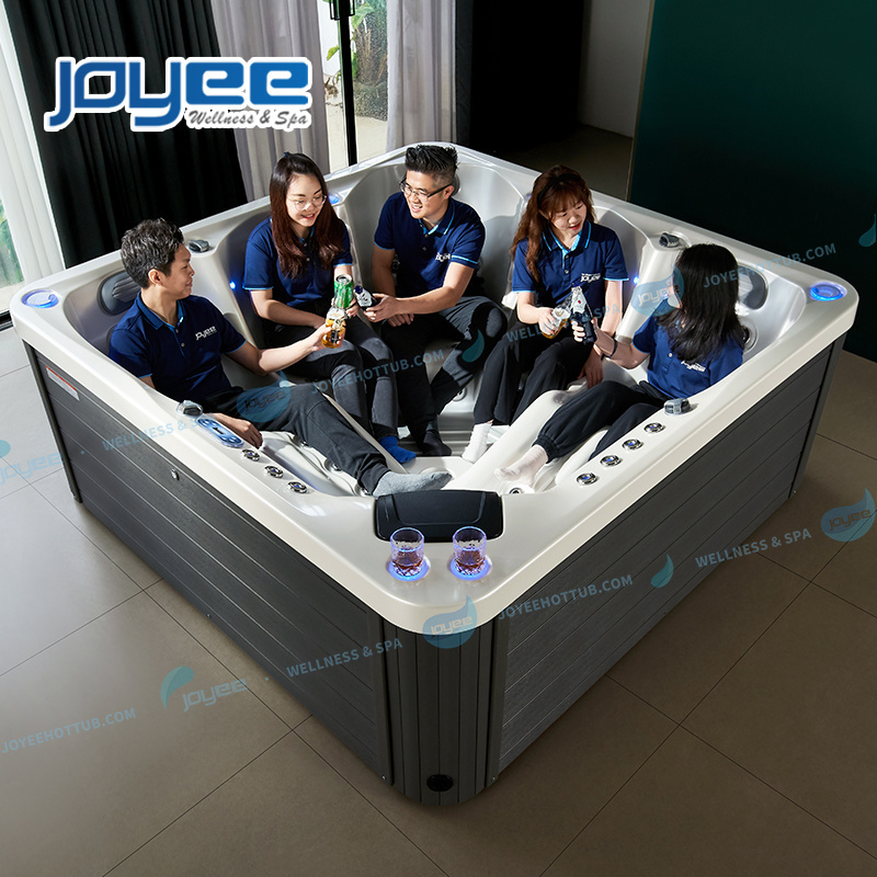 JOYEE Acrylic Balboa Whirlpool Outdoor Luxury Hot Tub China Manufacturer Fiberglass Shells hottub outdoor spa hot tub