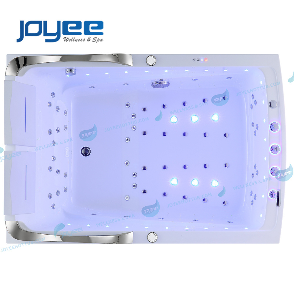 JOYEE 1.8m 2 Persons Modern Luxury Freestanding Massage Bathroom White Acrylic Bathtub Whirlpools