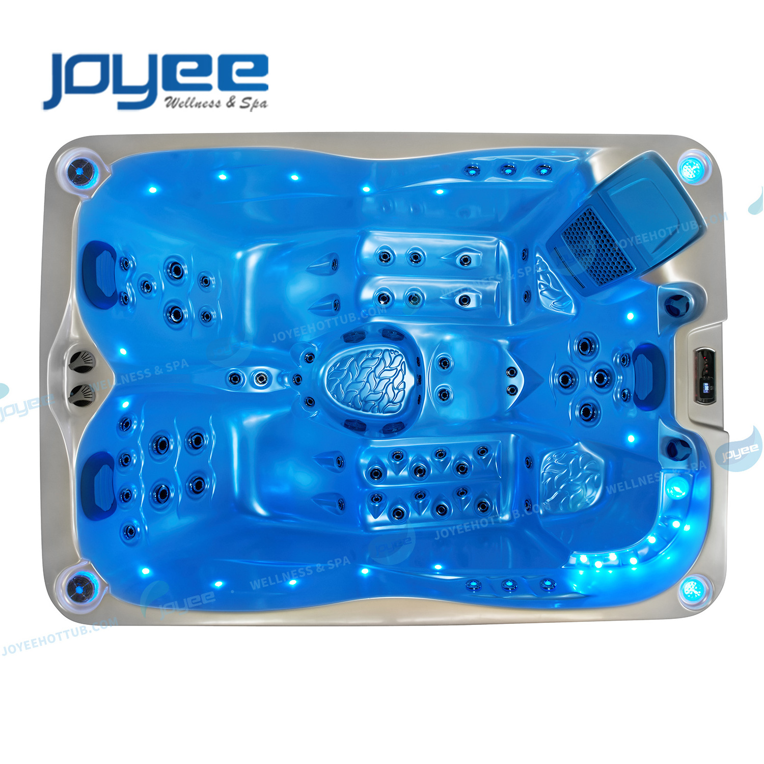 JOYEE 3 people factory price hot tub outdoor spas whirlpool mini bathtub small size Gecko control spa tub for garden villa use