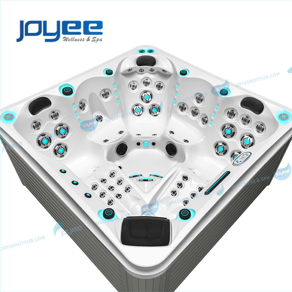 JOYEE whirlpool outdoor spa hot tub with jacuzzier bathtub massage portable pedicure us balboa spa tub with led jets bluetooth