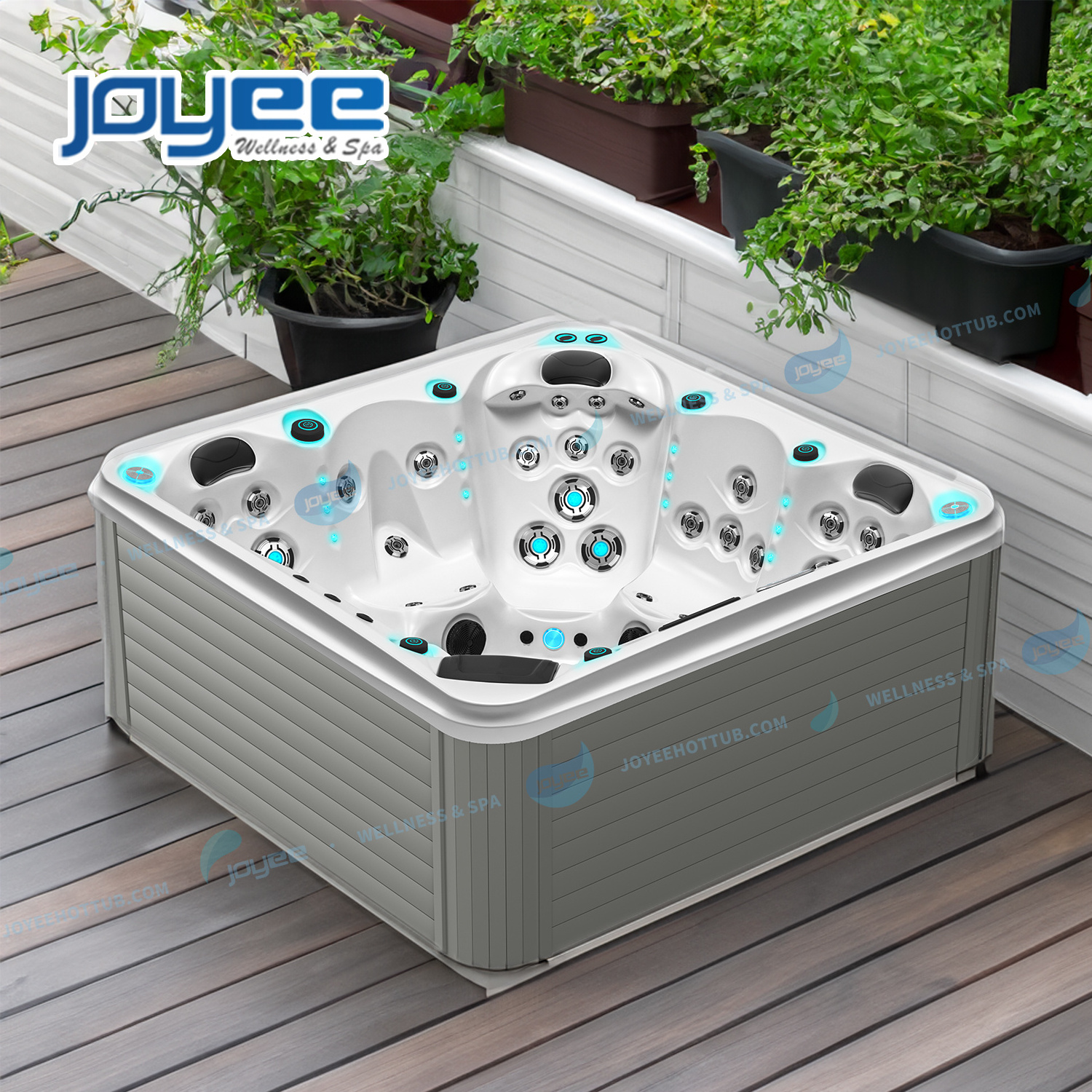 JOYEE US balboa garden villa hot cheap tub whirlpool spas outdoor large bath spa tub massage soak big bath tub with bluetooth