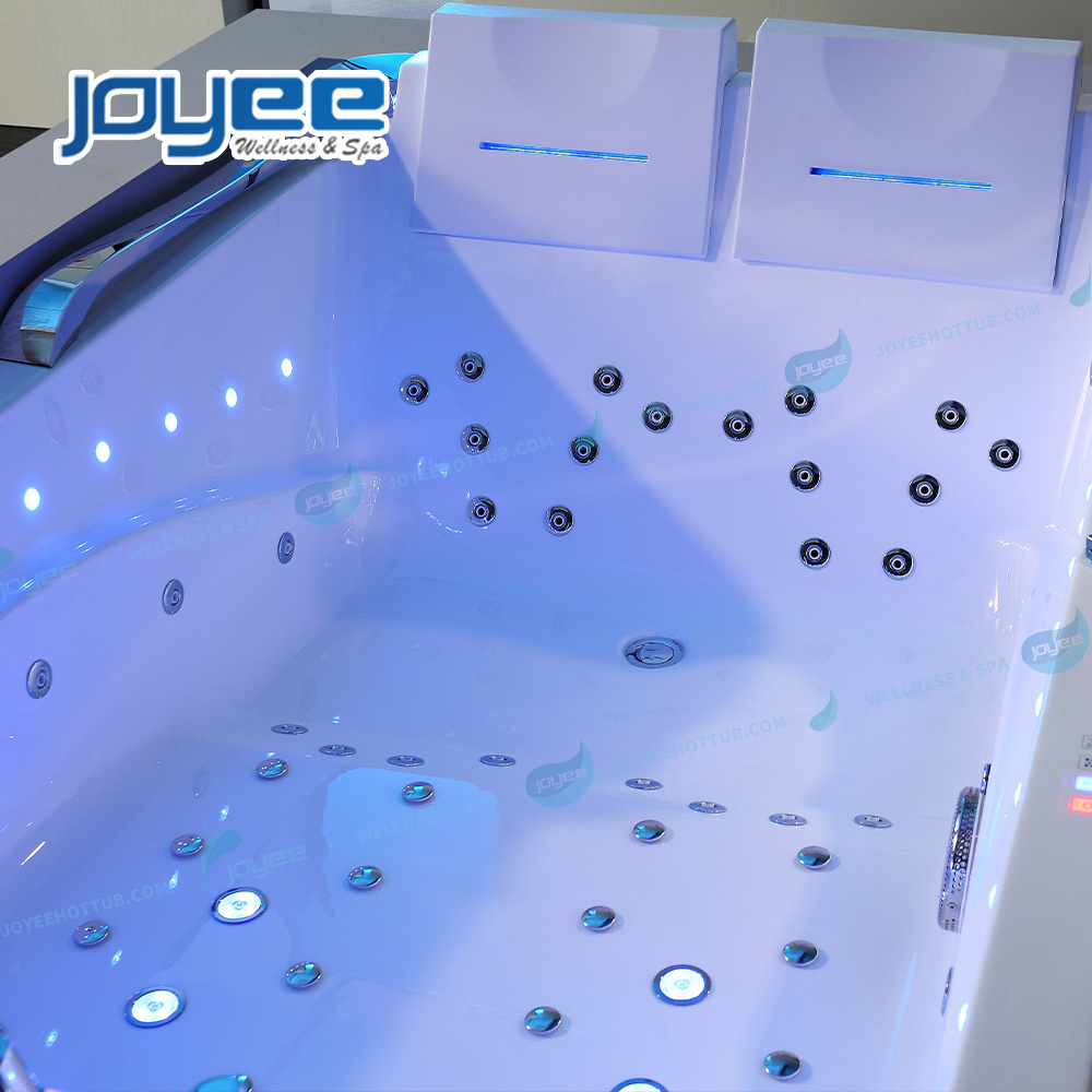 JOYEE 1.8m 2 Persons Modern Luxury Freestanding Massage Bathroom White Acrylic Bathtub Whirlpools