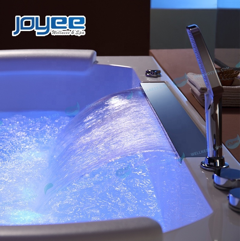 JOYEE factory OEM 1 person mini-whirlpool badewanne stainless steel waterfall massage bathtub indoor hot tub