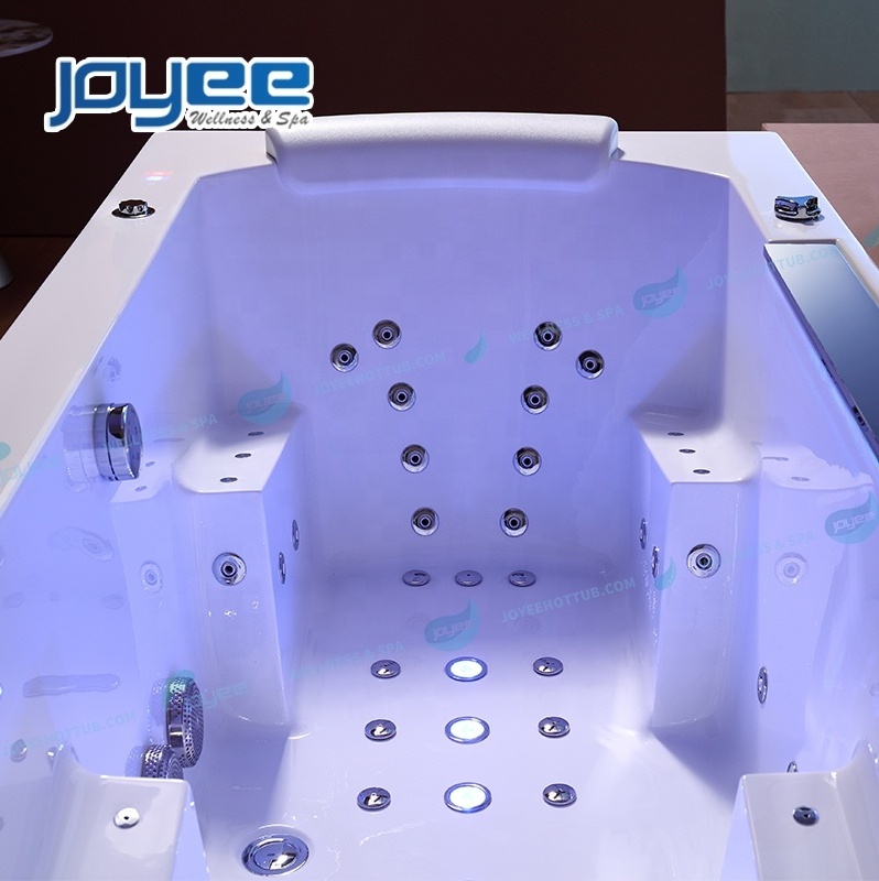 JOYEE factory OEM 1 person mini-whirlpool badewanne stainless steel waterfall massage bathtub indoor hot tub