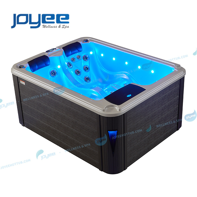 JOYEE Villa Hotel Min Balboa Hot Spa Tubs 2 People Jet Whirlpool/Jacuzzier Garden Leisure Spa with Led Lights