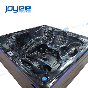 JOYEE China manufacturer low price hot tub spa 5 people 172 pcs massage jets outdoor swim spa pool for party