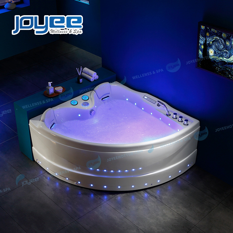 JOYEE hotel romantic bathroom sex heart shaped whirlpool bath massage spa bathtub and shower combo for couple lovers seniors