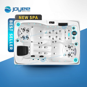 JOYEE Immersion Therapy Outdoor or Indoor Use 2 Persons Small Spa Hot Tub Cold Tub With Fountain Massage Pools