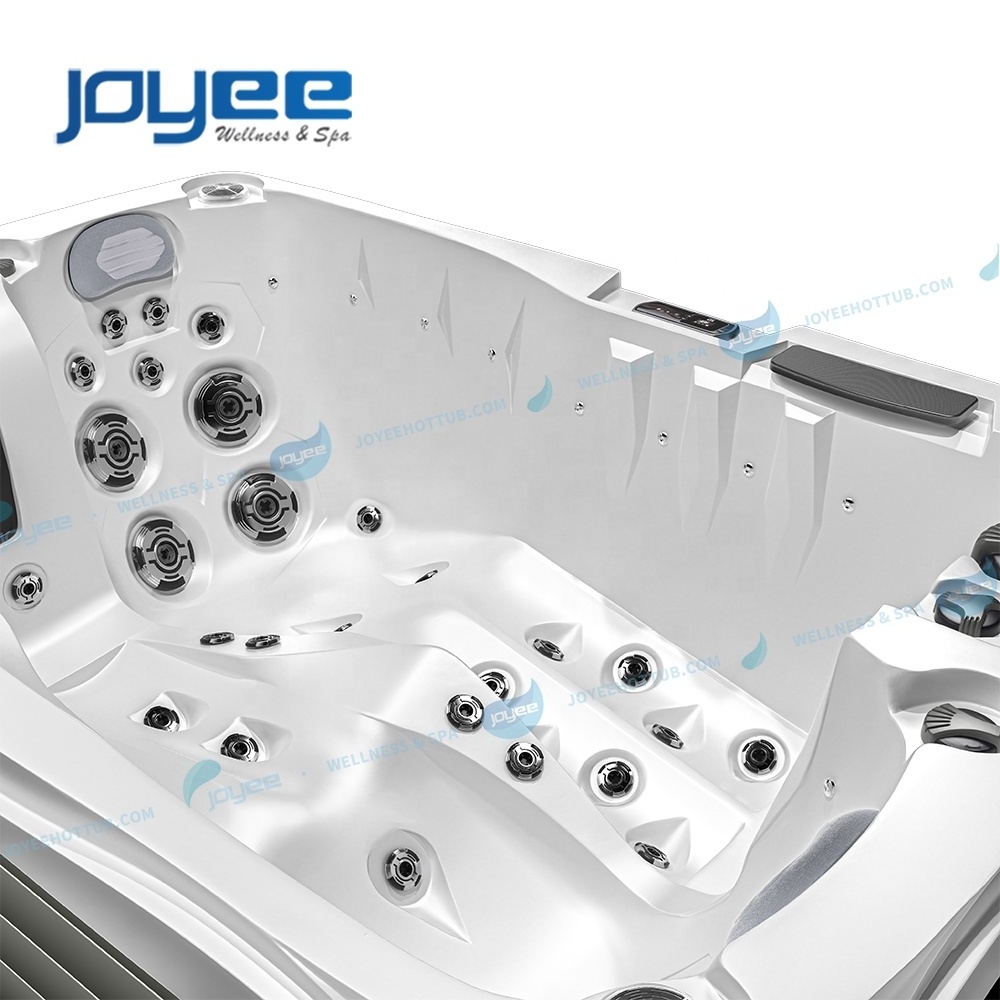 JOYEE Immersion Therapy Outdoor or Indoor Use 2 Persons Small Spa Hot Tub Cold Tub With Fountain Massage Pools