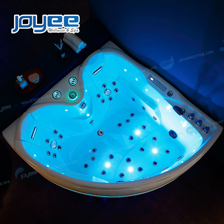 JOYEE hotel romantic bathroom sex heart shaped whirlpool bath massage spa bathtub and shower combo for couple lovers seniors