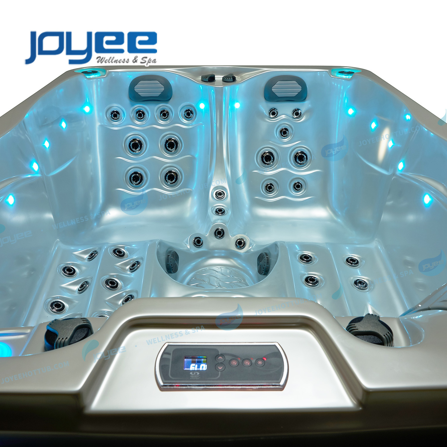 JOYEE cheap price 3 persons spa tubs mini balboa indoor/outdoor whirlpool tub led fountain hot tubs with jacuzzier function