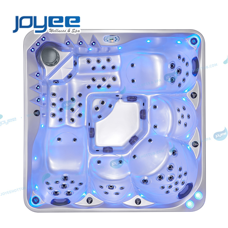 JOYEE fabricant de spa garden new design cheap price high quality 5 people hydro massage spa outdoor bathtub/whirlpool swim pool