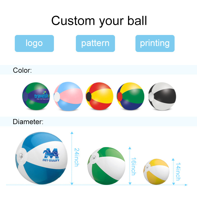 Hot Sale Inflatable Beach Balls Size Color Pattern Custom Beach Ball 30cm 40cm 100cm 150cm 200cm Giant Beach Ball For Kids