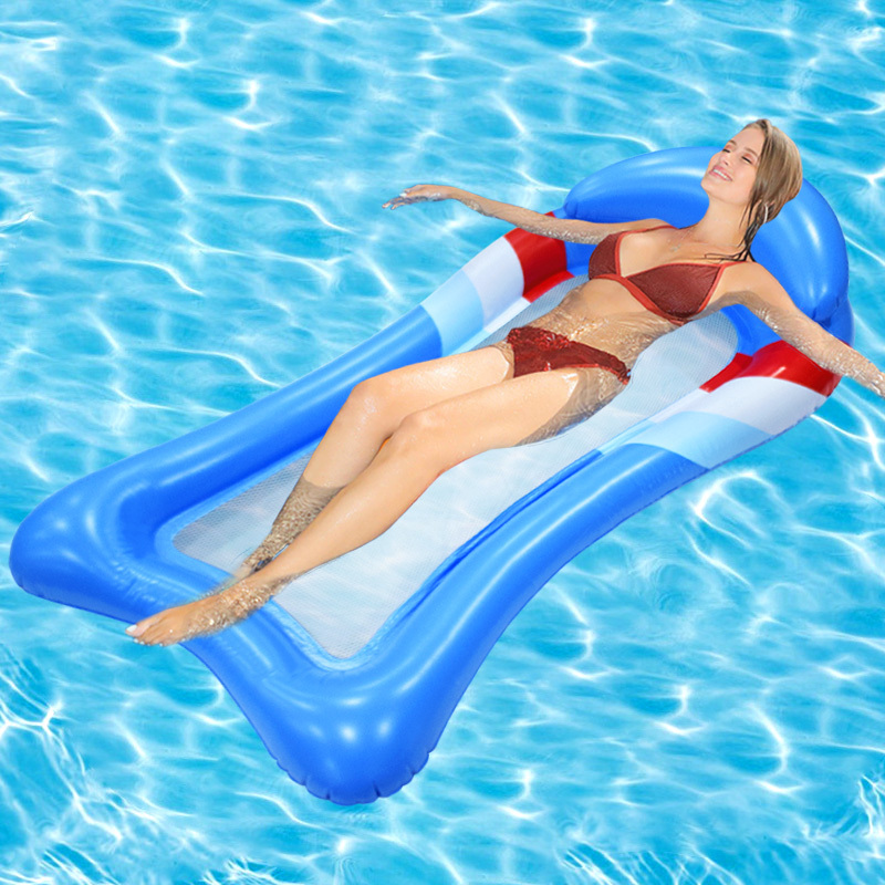 Cheap Wholesale Summer Vacation Swimming Pool Floaters Pool Float PVC Custom Pool Float With Pillow For Adult