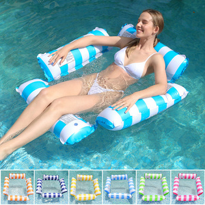 Wholesale New 4 tubes Hammock float swimming inflatable pool float inflatable water hammock