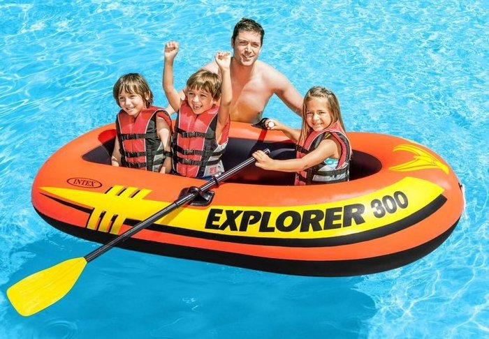 Wholesale INTEX 58331 EXPLORE 200 BOAT SET 2 person rowing boat inflatable fishing boat