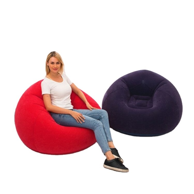 Tatami Living Room Large Lazy Inflatable Sofa Chairs PVC Lounger Seat Bean Bag Sofas Pouf Puff Couch Foldable Air One Seat Joyee