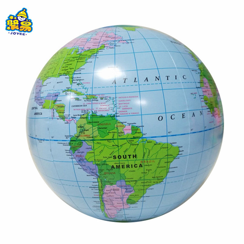 Educational inflatable globe beach ball with full color printing