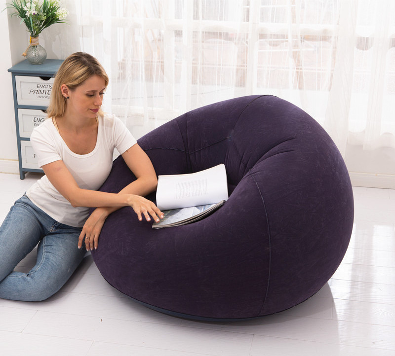 Tatami Living Room Large Lazy Inflatable Sofa Chairs PVC Lounger Seat Bean Bag Sofas Pouf Puff Couch Foldable Air One Seat Joyee