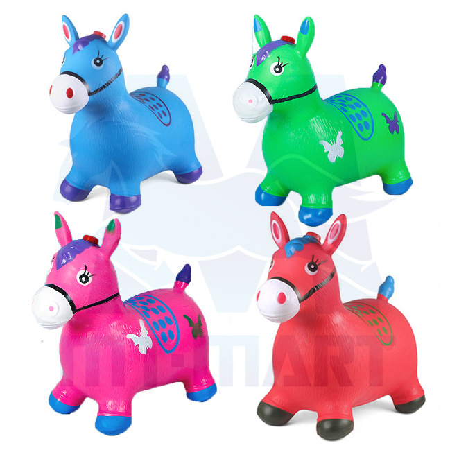 Bouncy Horse Animals Hopper Inflatable Bouncing Horse Jumping Animals for Toddlers Ride On Hopping Toys