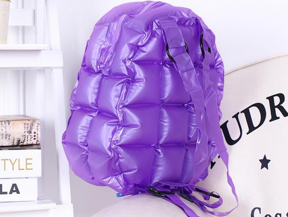 Eco-firendly waterproof PVC inflatable bubble backpack and beach bag with zipper