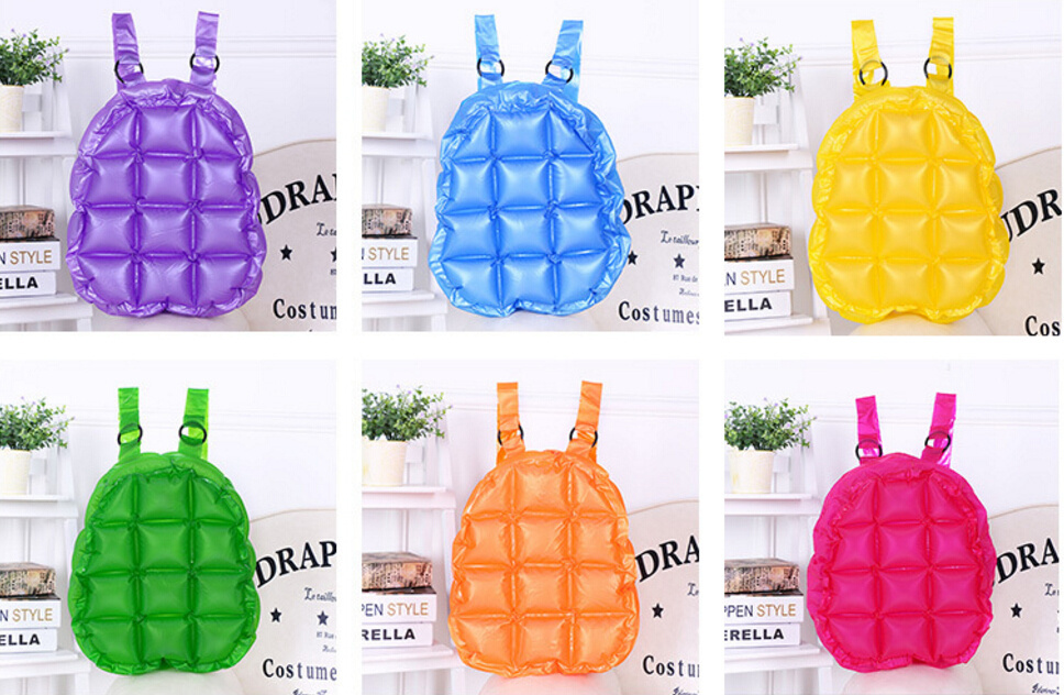 Eco-firendly waterproof PVC inflatable bubble backpack and beach bag with zipper