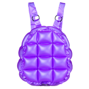 Eco-firendly waterproof PVC inflatable bubble backpack and beach bag with zipper