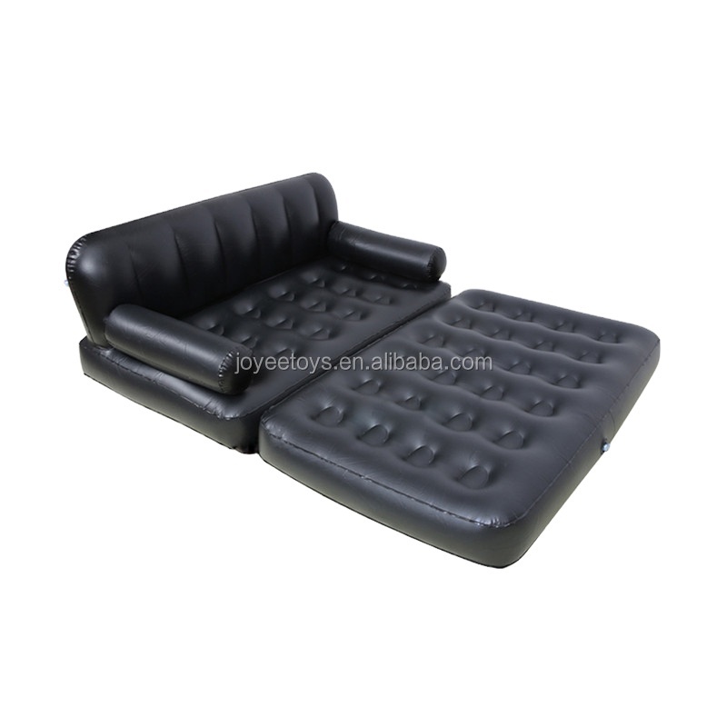 Portable comfortable PVC flocking inflatable air cushion sofa