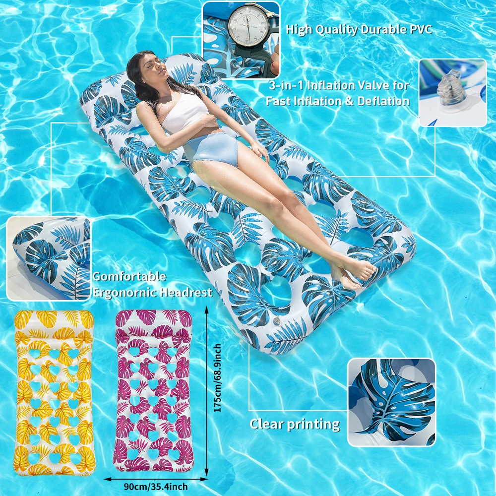 Hot Sale PVC Outdoor Inflatable Ring Adults' Water Pool Float Lounge for Sit-In & Relaxation