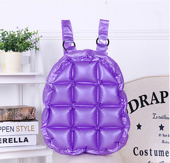 Eco-firendly waterproof PVC inflatable bubble backpack and beach bag with zipper