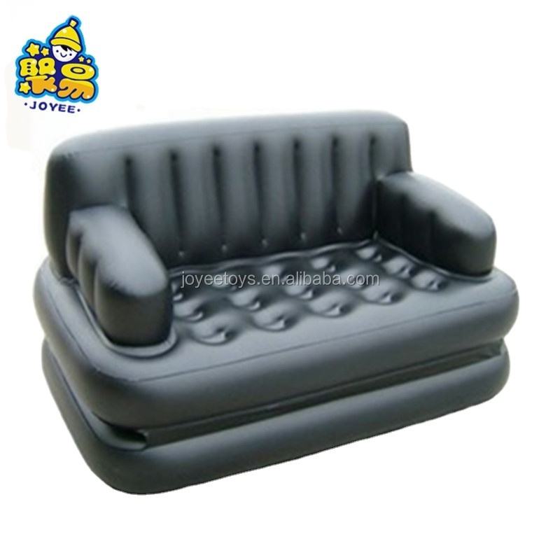 Portable comfortable PVC flocking inflatable air cushion sofa