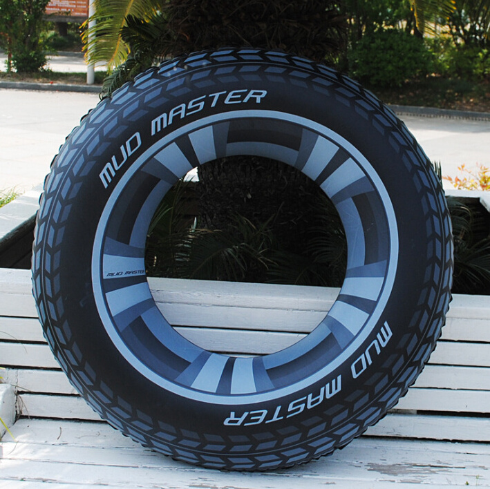 Wholesale plastic PVC inflatable tire swimming ring 120cm swim ring