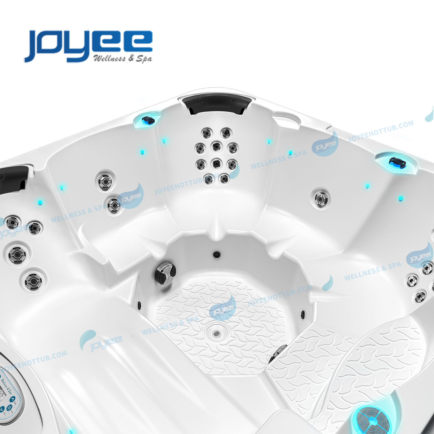 JOYEE Factory 5 Person Hot Tub Simple Style Freestanding Outdoor Garden Whirlpool Tub Powerful Stainless Steel Jets Massage tub