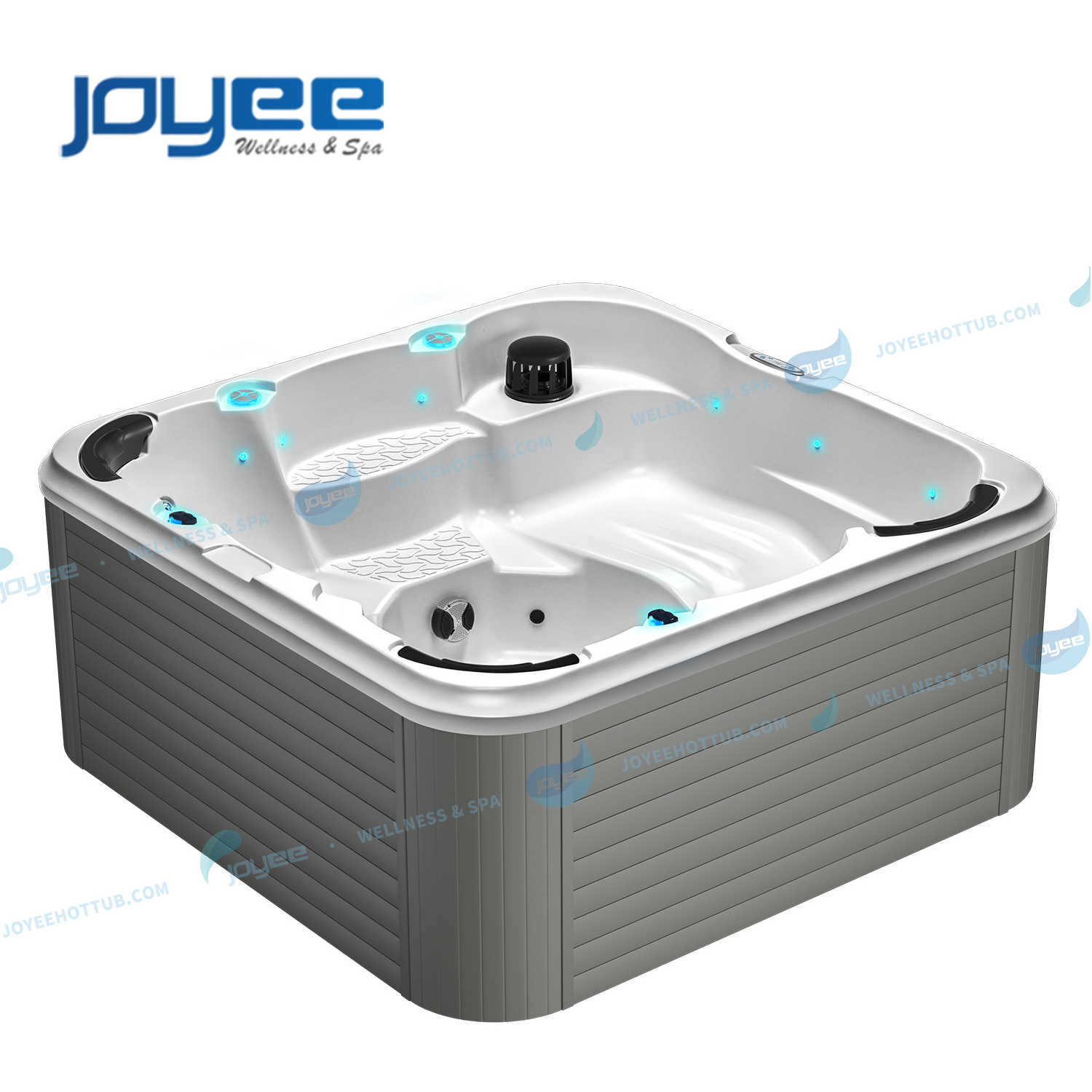 JOYEE Factory 5 Person Hot Tub Simple Style Freestanding Outdoor Garden Whirlpool Tub Powerful Stainless Steel Jets Massage tub