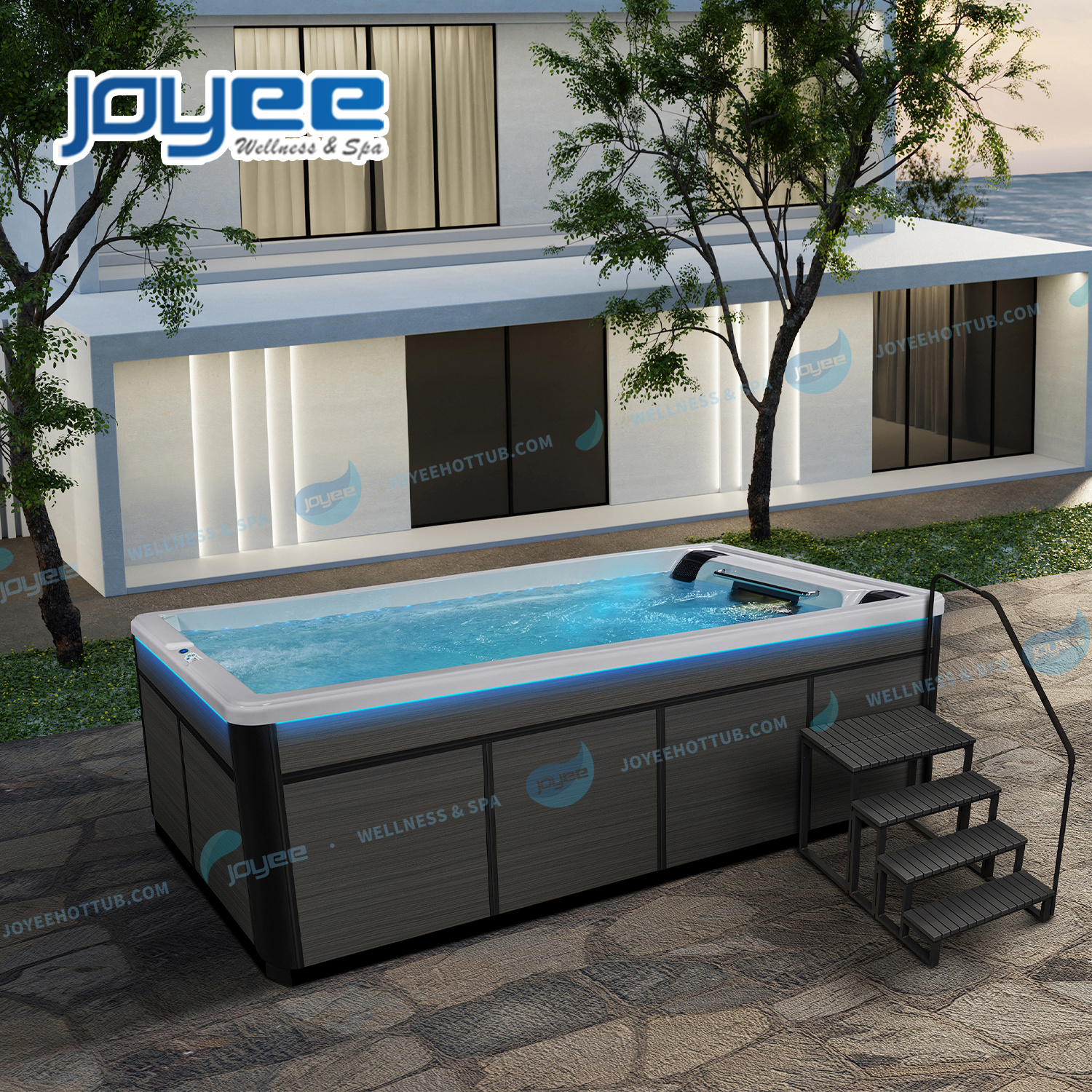 JOYEE Large Spa Outdoor Swim Single Pool Spa Used Endless 5 Meters Pools Swim Spa endless pool for exercise